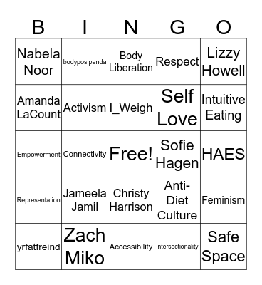 FBAC Bingo! Bingo Card