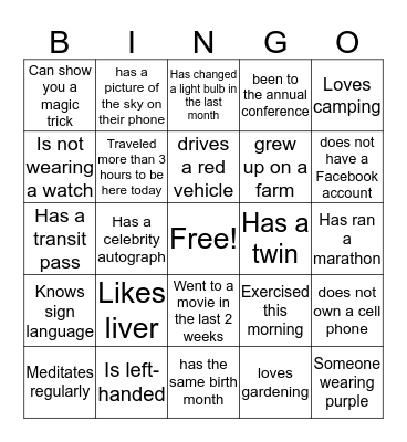 Bingo Card
