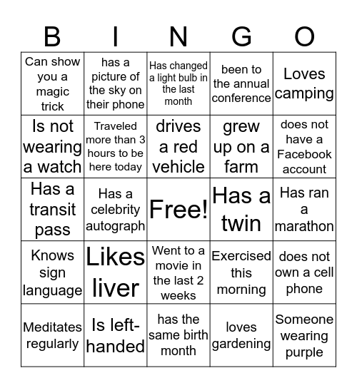 Bingo Card