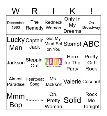 Jack & Sons Bingo Card