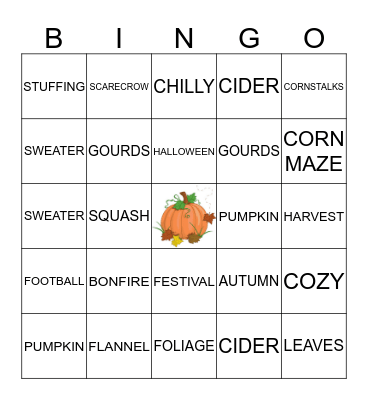 FALL Bingo Card