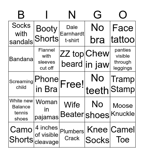 Walmart Bingo Bonanza Bingo Card