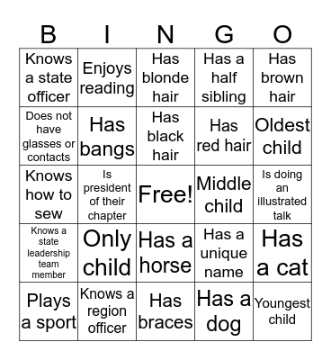 Social-Awareness Bingo Card