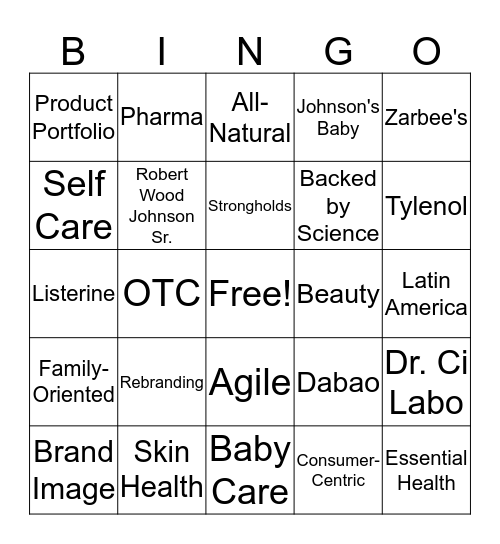 Consumer Health BINGO! Bingo Card