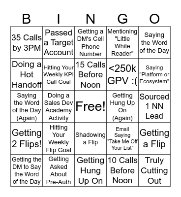 BDR Friday Bingo Blitz Bingo Card