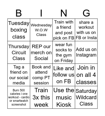 AF JERRA OPEN WEEK 14TH-20TH OCTOBER Bingo Card