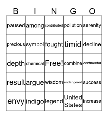Dannica & Jourdan's Bingo Card
