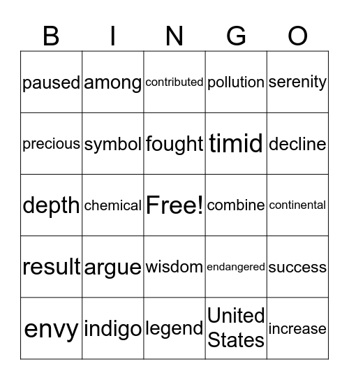 Dannica & Jourdan's Bingo Card