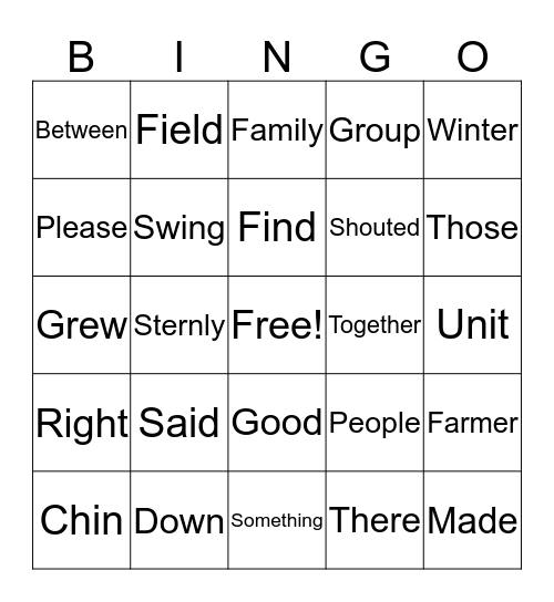 2nd Bingo Card