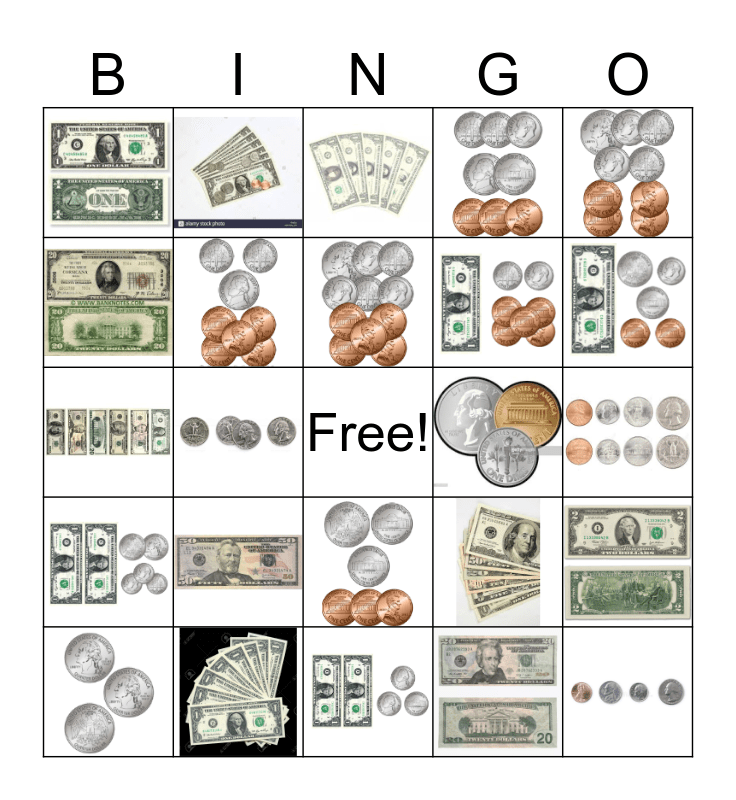 Money Bingo Free Printable