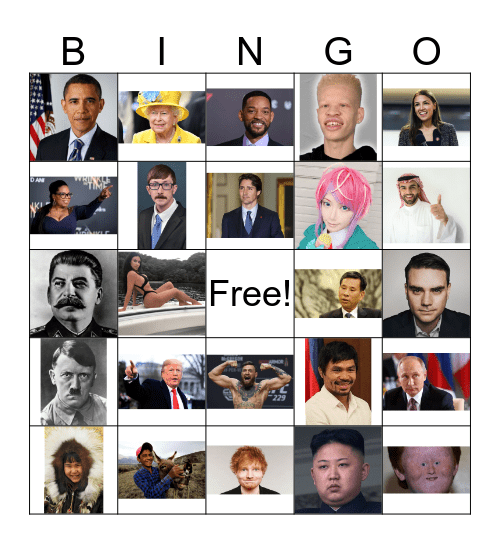 Racial Slur Bingo Card