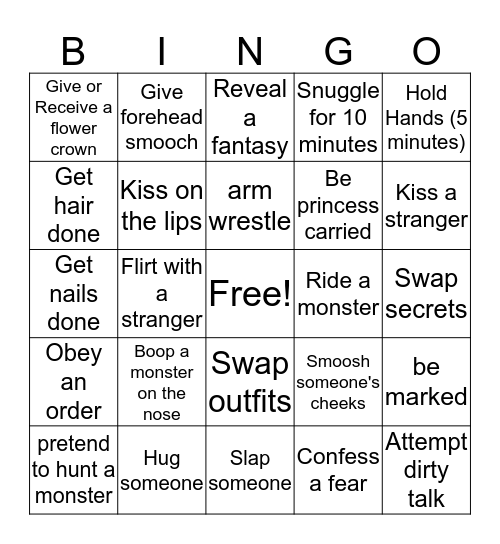 Human - Vegas Bingo Card