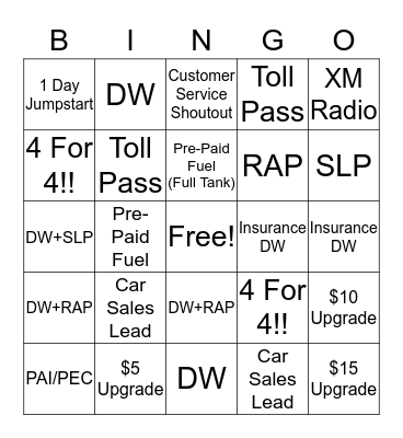 Enterprise Bingo Card