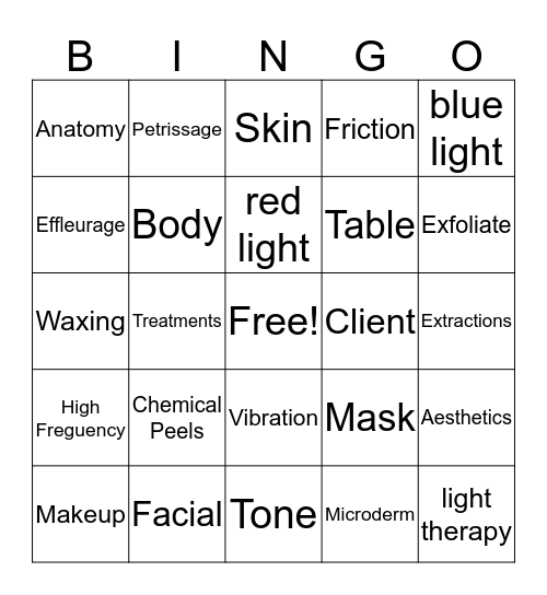 Aesthetic Bingo Card