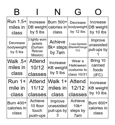 Bootcamp BINGO Card