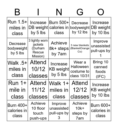 Bootcamp BINGO Card