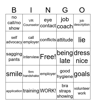 Hire Advantage Bingo Card