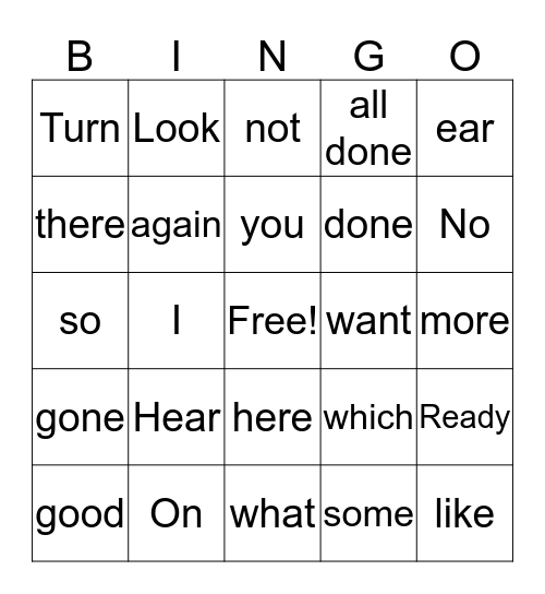 Word Wall 10/14 Bingo Card