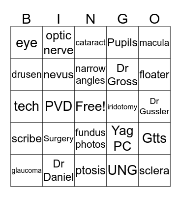 TSO BINGO Card