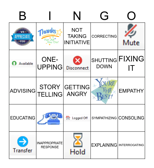 Empathy Bingo Card