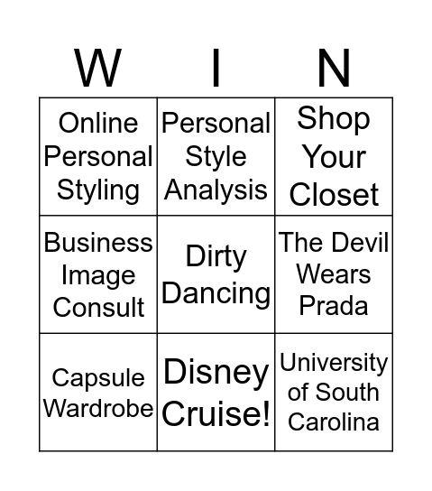 Practical Style Bingo! Bingo Card