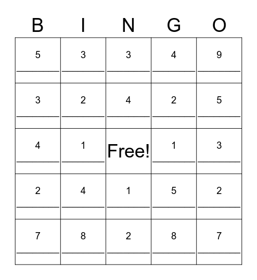MTAP Grade 6 Session 5 Bingo Card