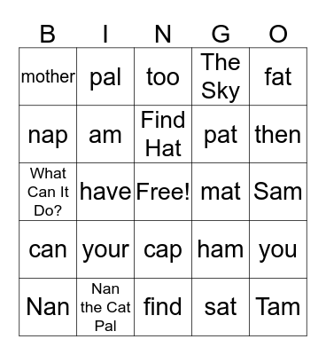 Win 1& 2 Bingo Card
