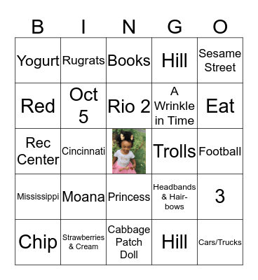 BINGO: All About Layla Bingo Card