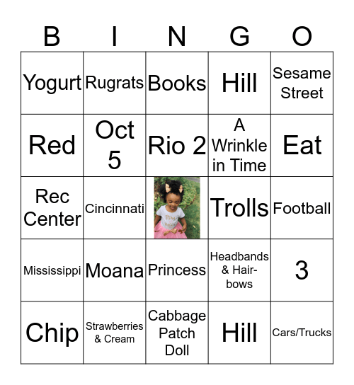 BINGO: All About Layla Bingo Card