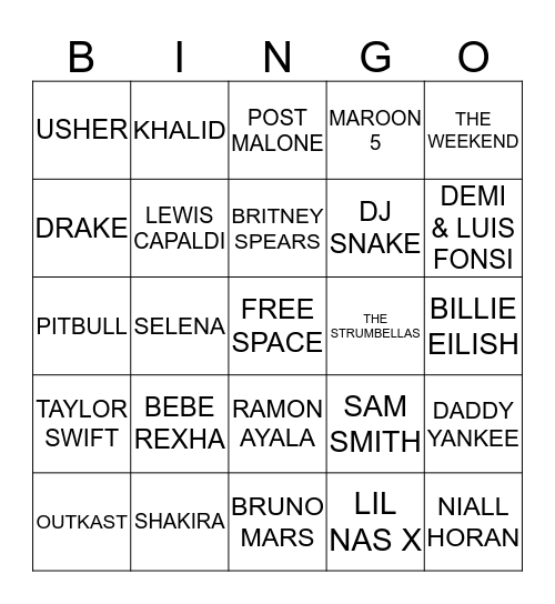 MIA BINGO CARD Bingo Card