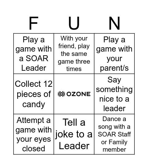 OZONE BINGO Card