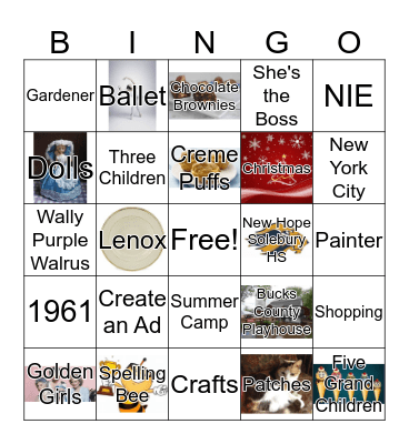 All about Elaine  Bingo Card