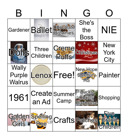 All about Elaine  Bingo Card