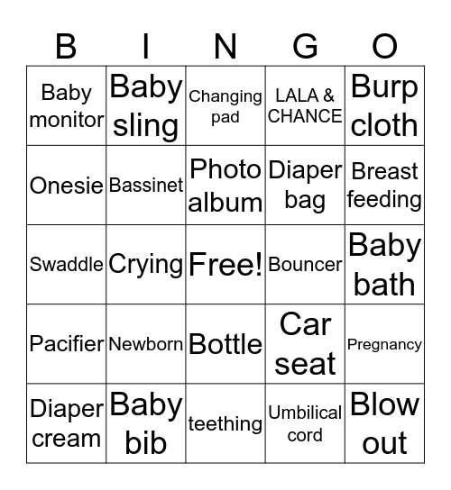 BABY NAVI BINGO Card