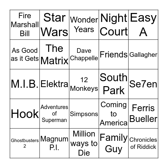 Bingo Card