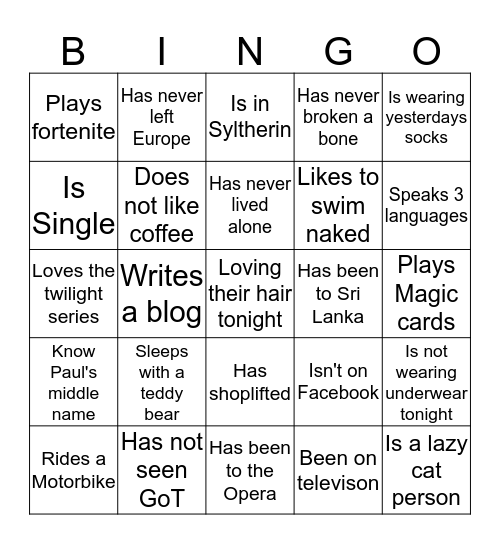 Play Bingo, Win Big Bingo Card