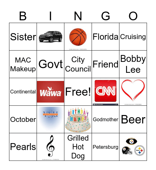Annette's Bingo Game Bingo Card