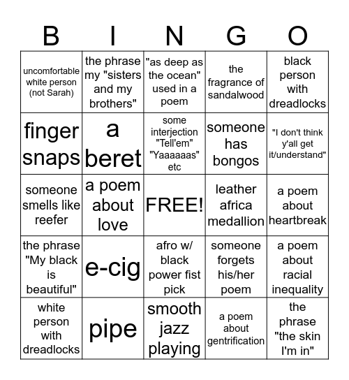 Milton & Miles  Bingo Card