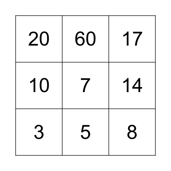 Bingo: cijfers 0 tot 100 Bingo Card