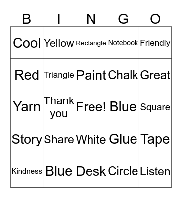 Lets share Bingo Card