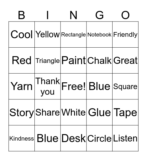 Lets share Bingo Card