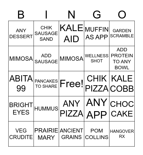 TFK SERVER BINGO Card