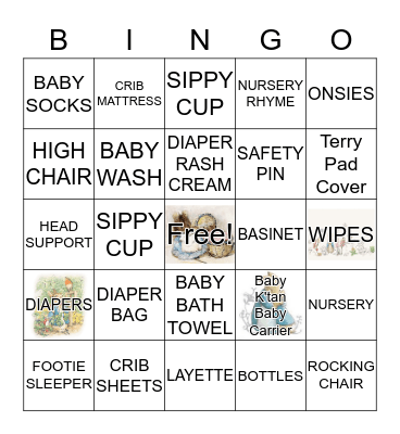 BABY SHOWER Bingo Card