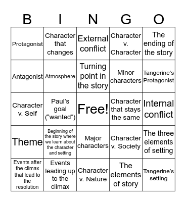 Tangerine_B Bingo Card