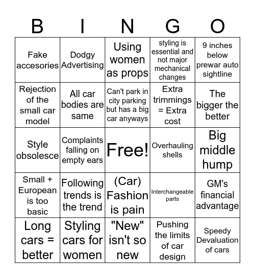 Wastemaker Bingo Card