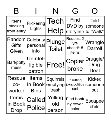 EMCLD Staff BINGO Card