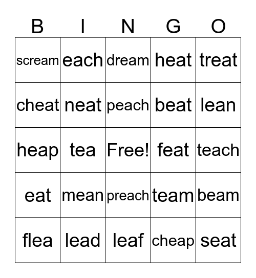Bingo! Bingo Card