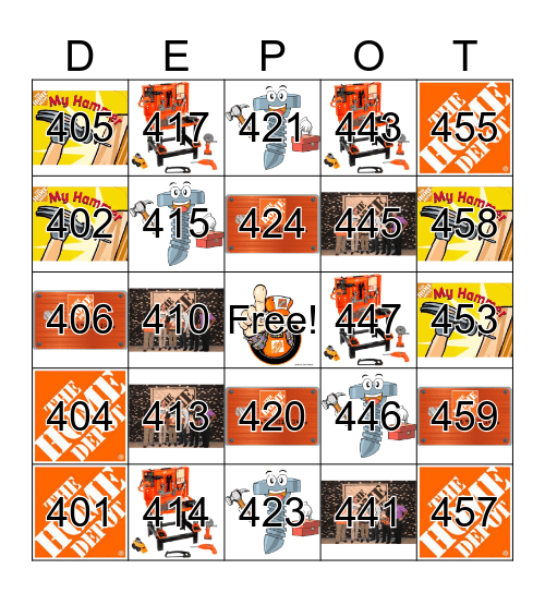 HOME IMPROVER BINGO Card