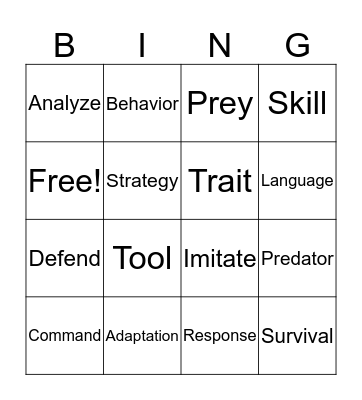 Love and Roast Chicken Bingo Card