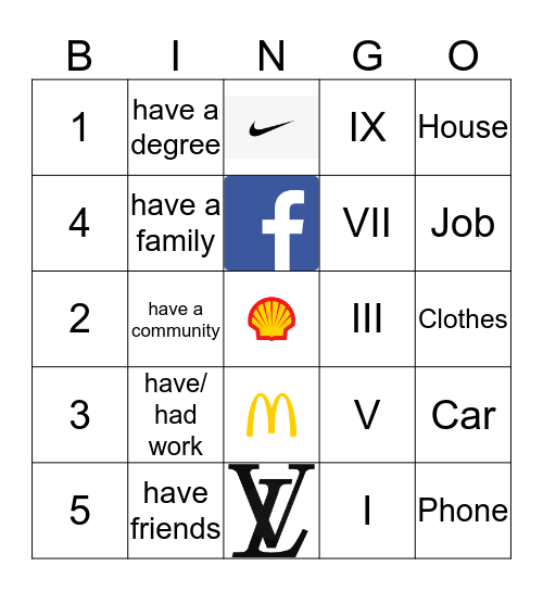 BINGO AGAINST HUMANITIES Bingo Card